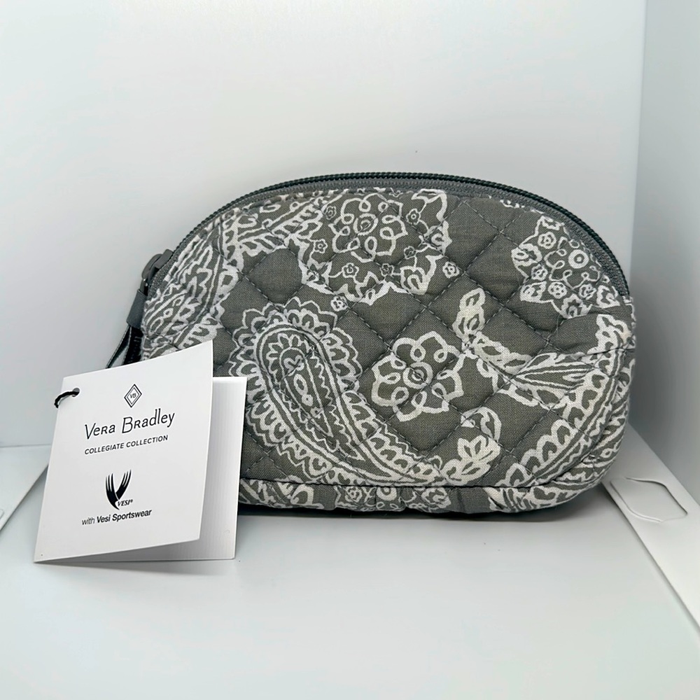 Gray/white bandana Vera Bradley Stadium Pouch
